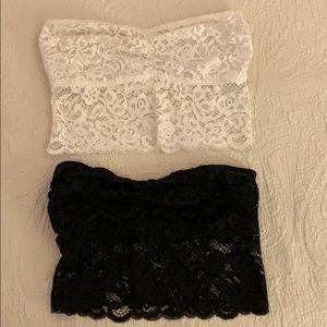 Black & White Lace Bandeaus